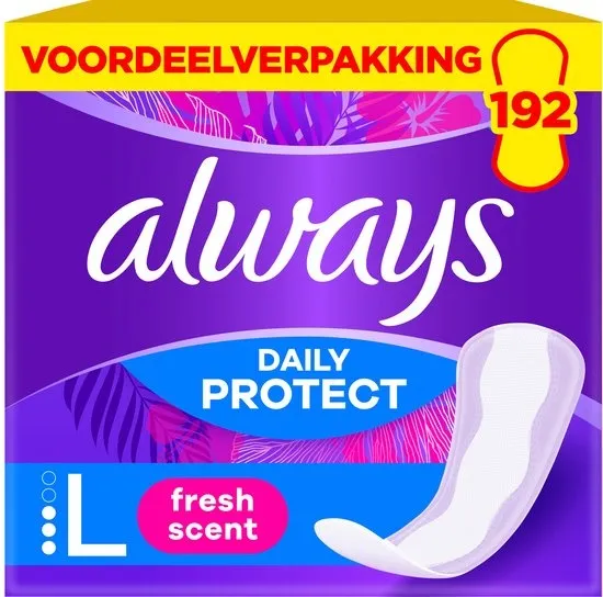Always Daily Protect Inlegkruisjes - maat L - Met Een Frisse Geur - 8 x 24 Stuks
