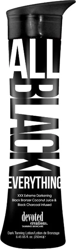 Devoted Creations All Black Everything fles - Zonnebankcrème - 250 ml
