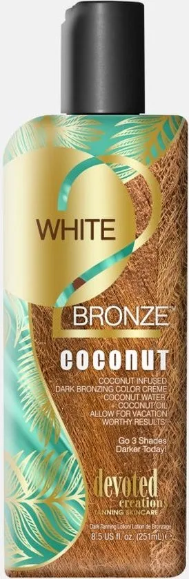 Devoted Creations - White 2 Black Coconut - Zonnebankcrème - 251ml