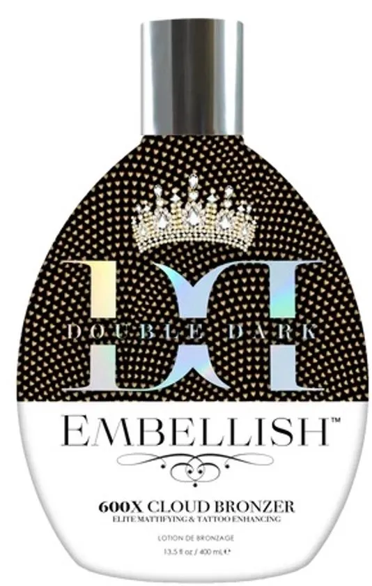 Brown Sugar Double Dark EMBELLISH Zonnebankcreme - met DHA - 600X Coud Bronzers - 400 ML