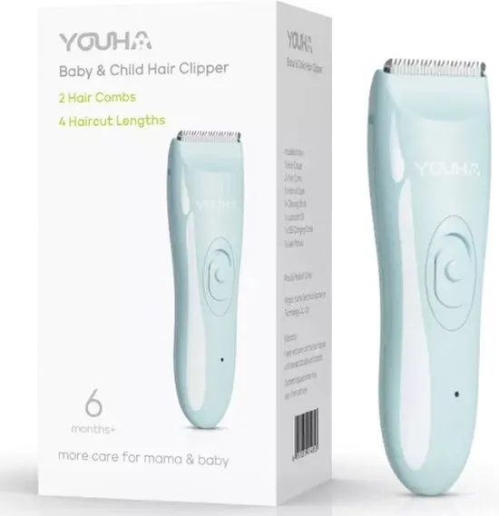 Youha Elektrische Kinder Tondeuse - Baby Tondeuse met 2 Haarkammen - Waterdicht IPX6 - Stille Trimmer voor Gevoelige Kinderhuid