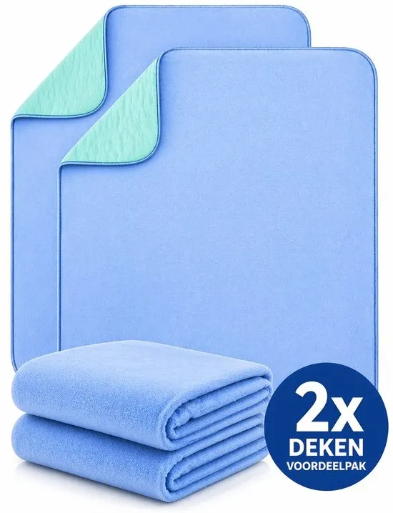 Floressa – Luxe Wasbare Incontinentie Matrasbeschermers 2-Pack – 86x132 cm groot – Extra Absorberend & Waterdicht – Anti Slip – Voor Volwassenen & Kinderen