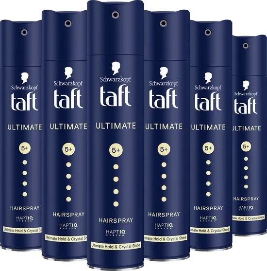 Taft - Ultimate Haarspray - Haarstyling - Haarspray - Sterke Fixatie - Kristal Glans - Alle Haartypes - Voordeelverpakking - 6x 250 ml