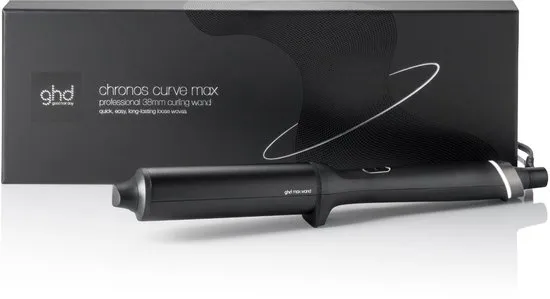 ghd – Chronos Curve Max Wand – Krultang – Haarkruller voor Soepele Golven – Ionentechnologie en Keramische Coating – 38 mm – Zwart