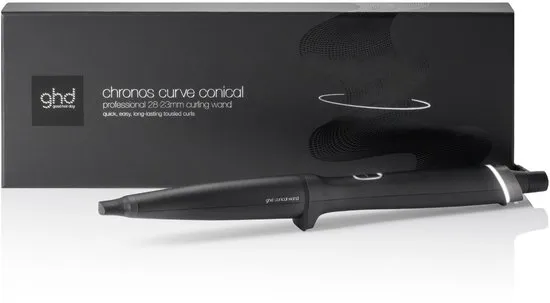 ghd – Chronos Curve Conical Wand – Krultang – Haarkruller Met Keramische Coating – Voor Natuurlijke Krullen – 28mm-23mm – Zwart