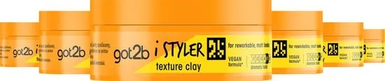 Got2b Men I-Styler Clay - Haarstyling - Haarwax - Matte Look - Dramatische Hold - Voordeelverpakking - 6 x 75 ml