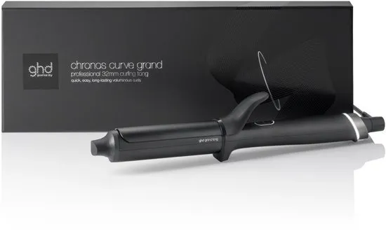 ghd – Chronos Curve Grand Tong – Krultang – 32 mm Haarkruller – HD Curl-Responsive Technologie – Keramisch – Zwart