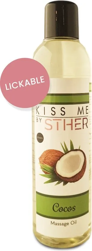 Sther Premium Massage olie en Glijmiddel 2-in-1 – Ontspannende Massageolie Erotisch – Cocos – 250 ml – Nederlandse Productie