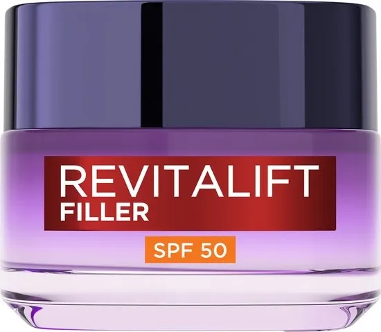 L’Oréal Paris Revitalift Filler Anti-Aging Dagcrème - met 3 Soorten Hyaluronzuur - en SPF 50 - 50ml