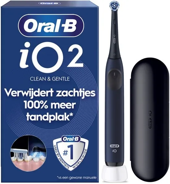 Oral-B iO2 Dark Blue - Elektrische Tandenborstel - Reisetui