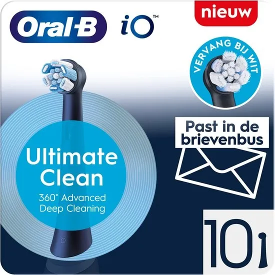 Oral-B iO Opzetborstels - Ultimate Clean - Zwart - 10 Stuks