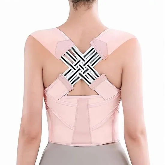 Rugbrace met houdingscorrectie, Geschikt voor zowel mannen als vrouwen - verstelbare ondersteuning Geschikt voor de bovenrug, correctie van de wervelkolom en schouderhouding, onzichtbaar onder kleding (XL)