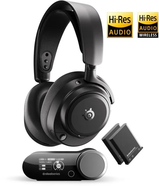 SteelSeries - Arctis Nova Pro Omni - Hi-Res Wireless Certified Gaming Headset - PC, PlayStation, Xbox & Switch - Zwart