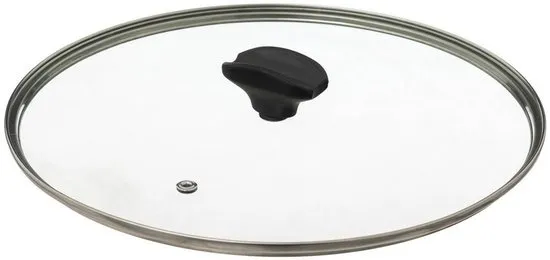 5Five Universele pannendeksel - voor pannen van D29,5 cm - glas - stoomgaatje - deksel voor pannen