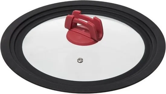 5five Universele glazen pannendeksel - siliconen rand - 16/18/20 cm - geschikt voor alle pannen