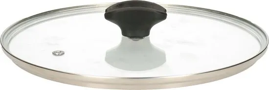 5Five Pannendeksel - universeel - voor pannen van 24 cm - glas - stoomgaatje - D25 x H7 cm