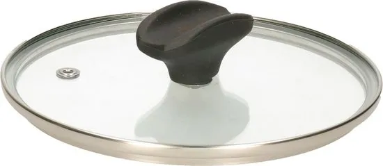5Five universele pannendeksel voor pannen van 16 cm - glas - stoomgaatje - D17 x H6 cm
