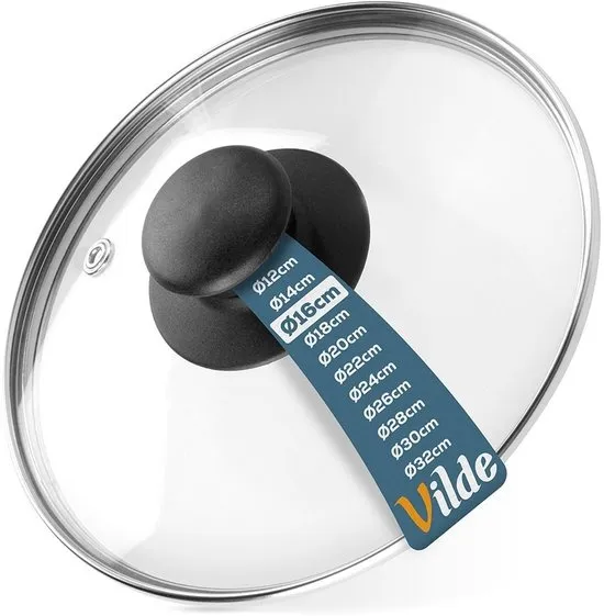 Deksel Glas Hittebestendig 16 cm - Pannendeksel - Pandeksel - Potdeksel