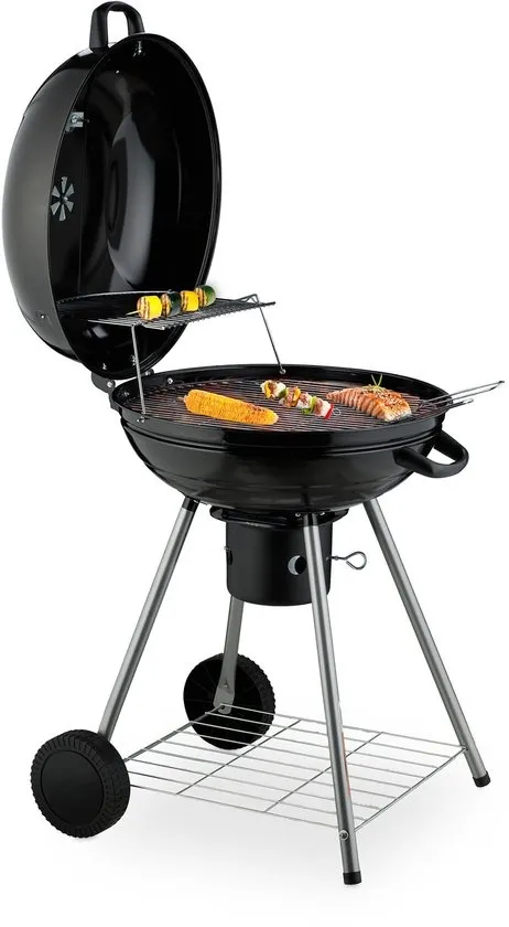 kogelbarbecue Ø 53 cm - op wielen - 2 roosters - thermometer - asvanger