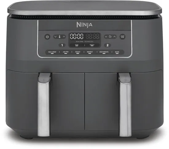 Ninja Dubbele Airfryer XXL - 7.6 L - Nieuw 2026 Model - 40 tot 240 Graden - 2470 W Vermogen - Dual Zone Technologie - DZ300EU