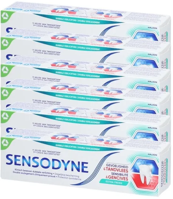 Sensodyne - Tandpasta - Gevoeligheid & Tandvlees - Extra Fresh - 75ml x 6