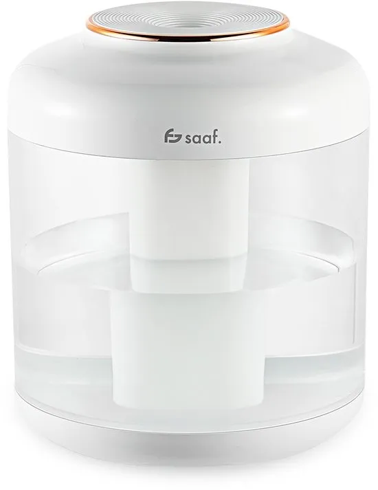 Luchtbevochtiger - 1.5L - Humidifier - Lucht Reiniger - Draadloos & Oplaadbaar - Luchtbevochtiger Babykamer - Fluisterstil - Luchtbevochtigers - Wit - Saaf