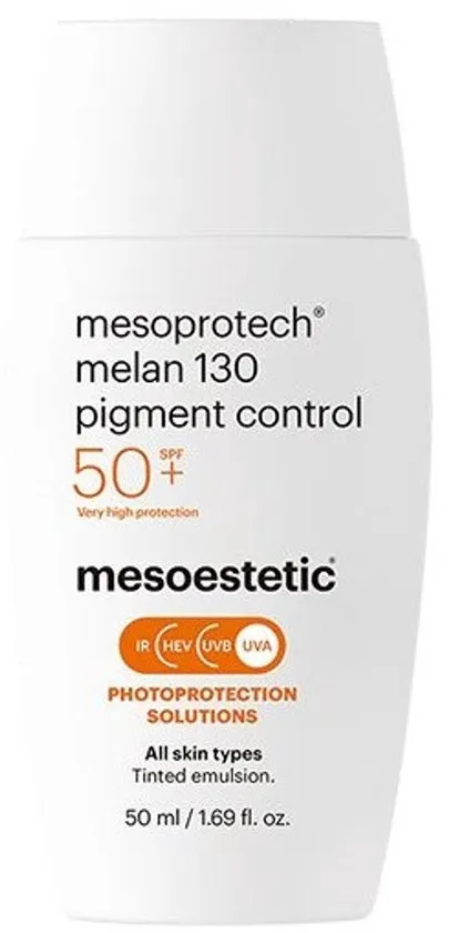 Mesoestetic - Mesoprotech Melan 130+ Pigment Control – Getinte zonnebrandcrème SPF50+ tegen pigmentvlekken – 50ml