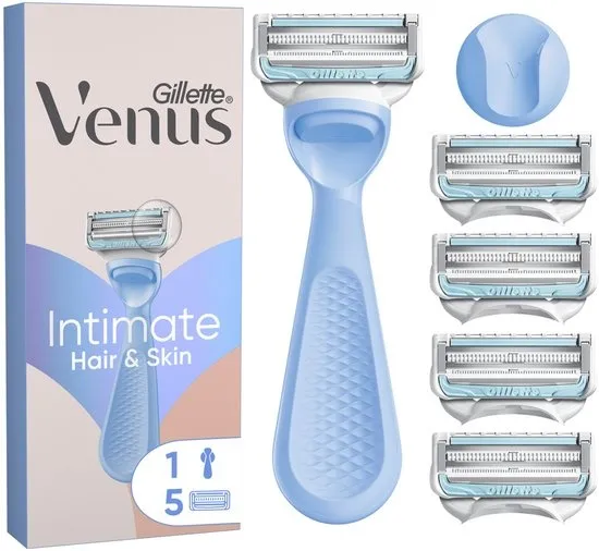 Gillette Venus Intimate voor de intieme zone Scheersysteem - 1 Handvat + 5 Scheermesjes