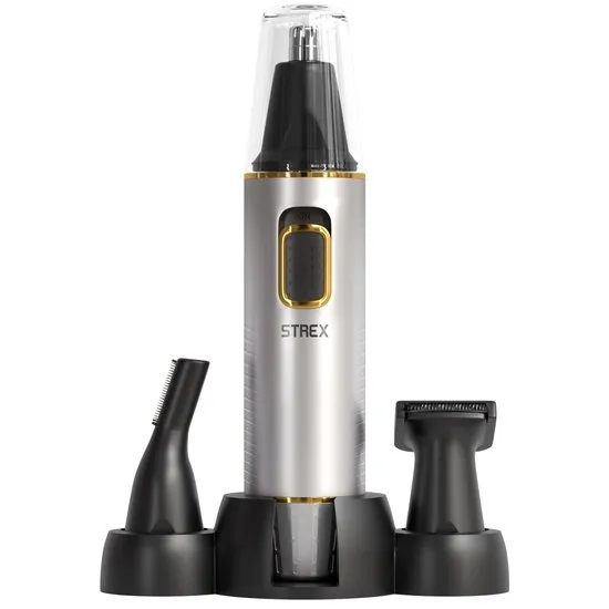 Strex 3 In 1 Neushaartrimmer Set - Oplaadbaar & Afspoelbaar - Neustrimmer / Oortrimmer / Wenkbrauwtrimmer / Baardtrimmer - Mannen & Vrouwen