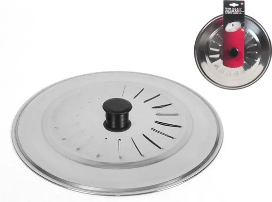 Gerimport Universele spatdeksel/pannendeksel voor pannen - RVS - D30 cm