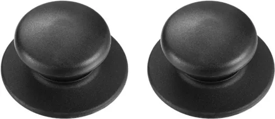 Pannendeksel knop - 2 Stuks - Dekselknop - Bakeliet - 6-10mm Universele - Pan Deksel Holding Handvat - Keuken Kookgerei Knop - Pan glasdeksel - Dekselknoppen - Voor deksel pannen en potten vervangen - 44*30*60mm - Zwart