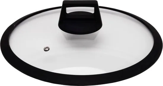 Mammoet - Pannendeksel - Vesuvio - 28 cm - Transparant glas/Zwart - Deksel