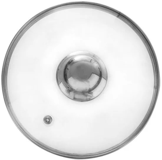 Orion - Glazen Deksel - 14 cm - Doorzichtige Kleur - Staalrand