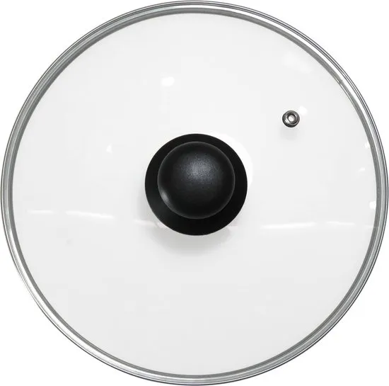 Dparts Ø 24 cm pannendeksel - universeel voor pannen en potten van 24cm - met knop en stoomventiel