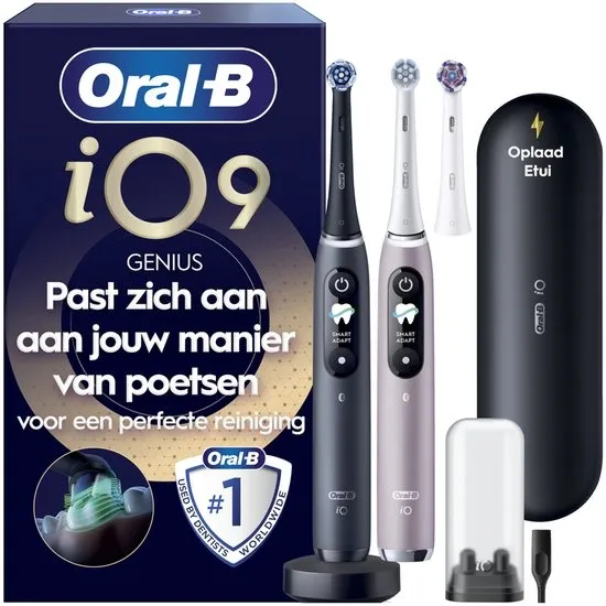 Oral-B Special Edition iO 9 - Roze en Zwart - Elektrische Tandenborstel - Duopack