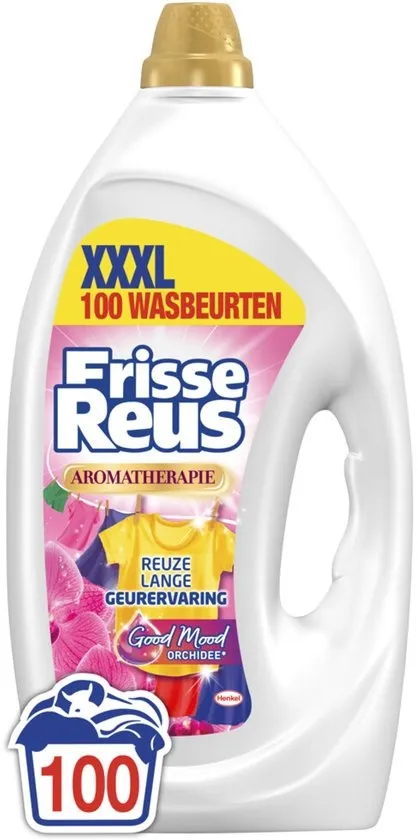 Frisse Reus Gel Orchidee - Vloeibaar Wasmiddel - Gekleurde Was - Frisse Geurbeleving - 100 Wasbeurten - Grootverpakking