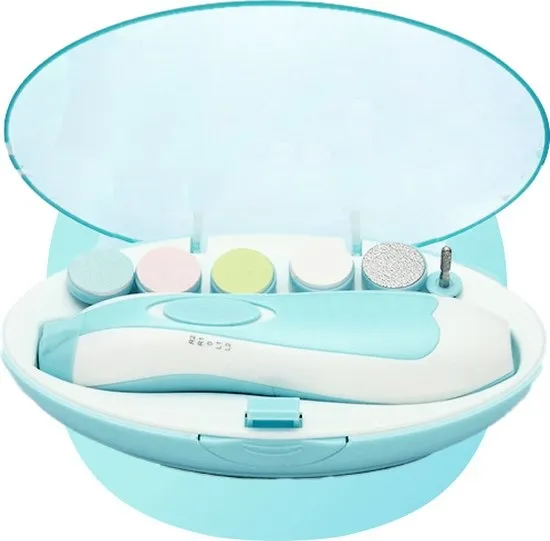 Elektrische Baby Nagelvijl - Nagelverzorging Voor Baby's - LED - Baby Nagelvijl - Blauw