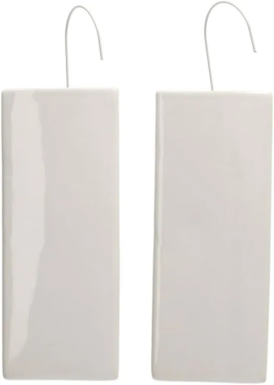 Waterverdamper voor een radiator - 2x stuks - kunststeen - wit - 8 x 3,5 x 20 cm - luchtbevochtiger