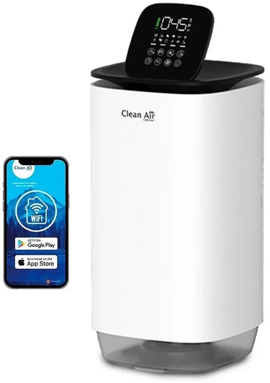Clean Air Optima® CA-808 Smart - 2in1 Hybride Luchtbevochtiger en Luchtreiniger met Top Filling - Meervoudige Filtertechnologie - Hygiënische luchtbevochtiging - Ultrastille Sleep-Mode - Geschikt voor kleine en grote ruimtes!