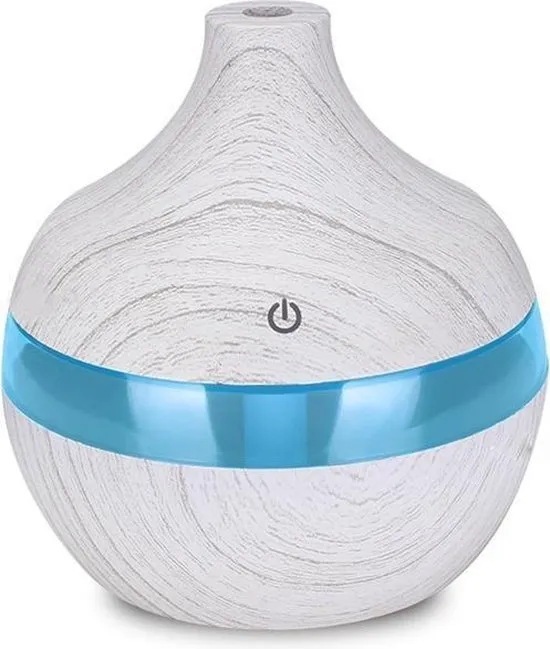 Hoga - Luchtbevochtiger - Humidifier 300ML – Vernevelaar – Waterverdamper – 7 kleuren LED- Wit