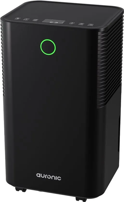 Auronic Luchtontvochtiger - Compact Series - 10L per dag - 2L Waterreservoir - Was-droog functie - Slaapkamer, Badkamer en Woonkamer - Vochtopnemer voor in Huis - Dehumidifier - Zwart