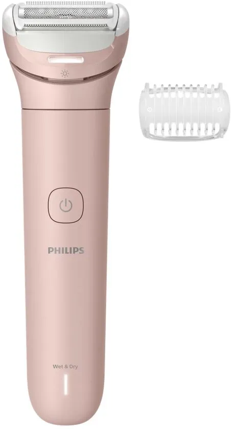 Philips Series 8000 Ladyshave - Een gladde scheerbeurt - Met ingebouwd LED-lampje - 2 snelheidsstanden en 1 accessoire - Roze - BRL129/00