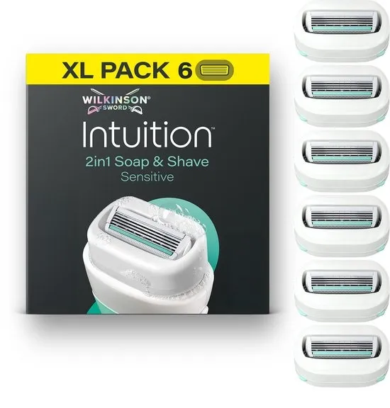 Wilkinson Intuition 2in1 Soap and Shave Navulmesjes 6 stuks
