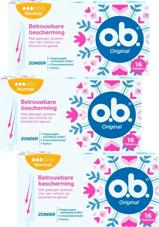OB Original Normal Tampons - 3 x 16 stuks