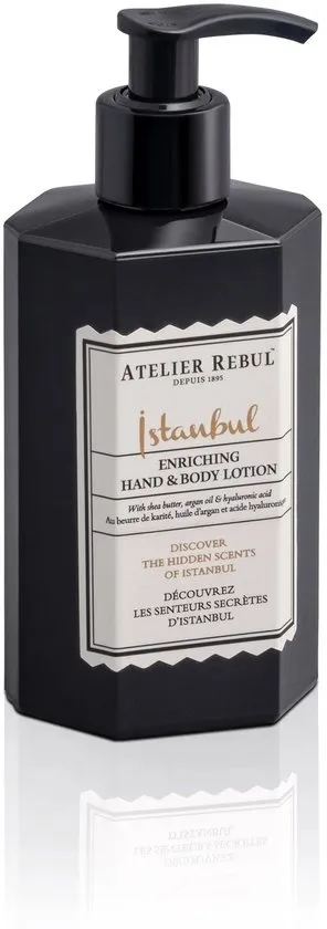 Atelier Rebul Istanbul - Hand & Body Lotion (250ml) - Natuurlijk - Houtige & Kruidige Geur - Hydraterend - Voor Alle Huidtypes