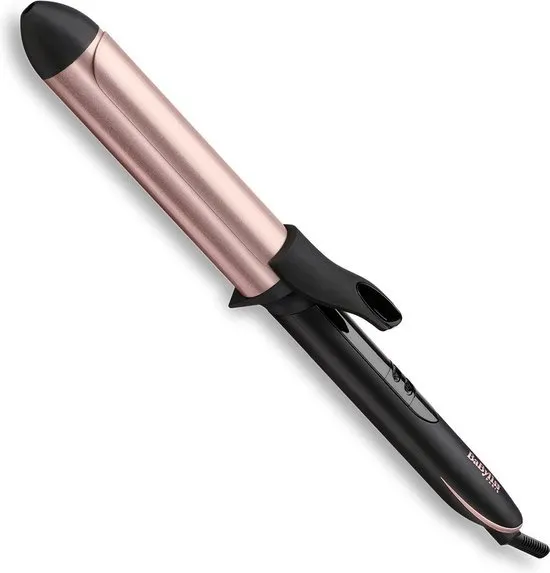 BaByliss Rose-Quartz 32mm Krultang - 6 temperatuurinstellingen - Extra lange cilinder met quartz-keramische coating - Grove krul of slag