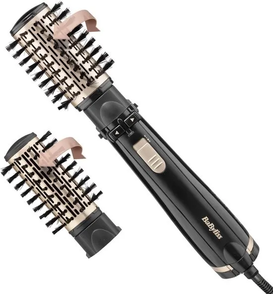 BaByliss Big Hair 1000 Roterende Föhnborstel AS962E - Twee borstels van 40 & 50mm - 2 draairichtingen - Ionisch - 1000W [Airstyler] - Krulborstel