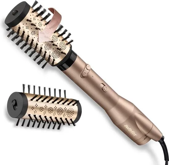 BaByliss Big Hair Dual Föhnborstel - Roterende föhnborstel - 2 roterende borstels - Evenredige luchtverdeling [Airstyler] - Krulborstel