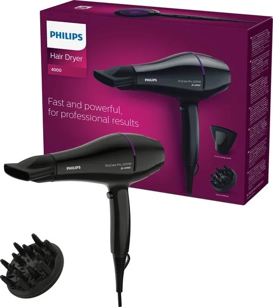 Philips DryCare Pro Föhn - Haardroger met diffuser – 2200W - Ionentechnologie - BHD274/00