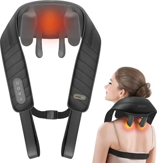 Health Bay® Human Feel - Nekmassage Apparaat - Massage Apparaat voor Nek en Schouder - Massagekussen - Draadloos - Jouw Persoonlijke Masseur voor Thuis